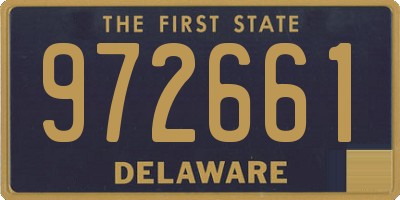 DE license plate 972661