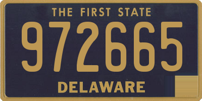 DE license plate 972665