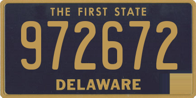 DE license plate 972672