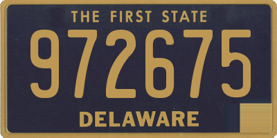 DE license plate 972675