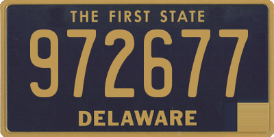 DE license plate 972677