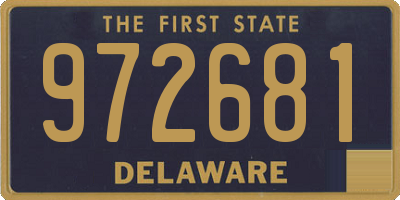 DE license plate 972681
