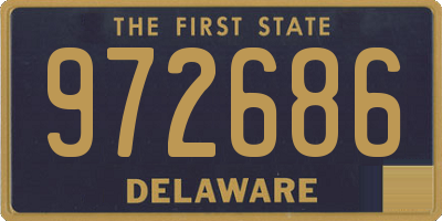 DE license plate 972686