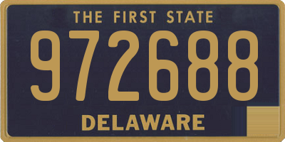 DE license plate 972688
