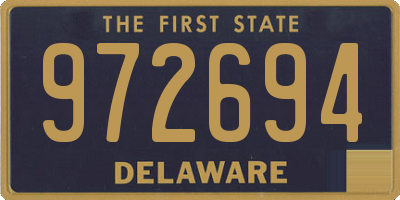 DE license plate 972694