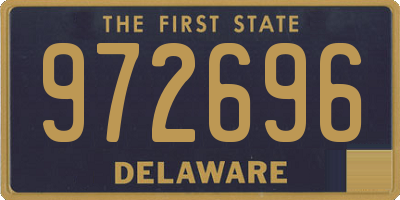 DE license plate 972696