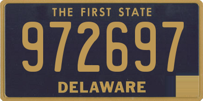 DE license plate 972697