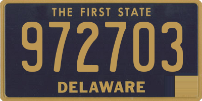 DE license plate 972703