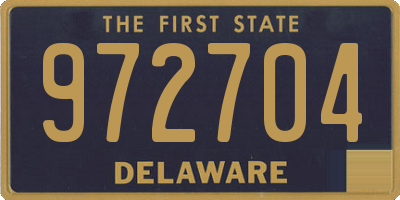 DE license plate 972704