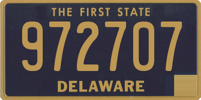 DE license plate 972707