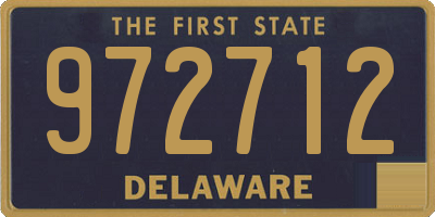 DE license plate 972712