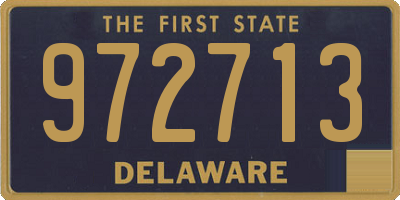 DE license plate 972713