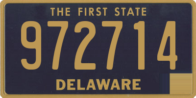 DE license plate 972714