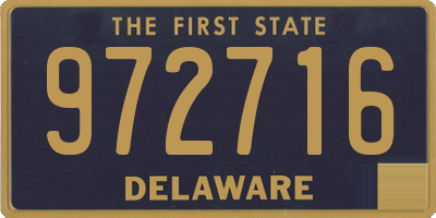 DE license plate 972716