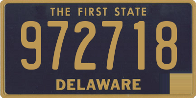 DE license plate 972718