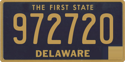 DE license plate 972720