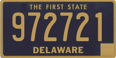 DE license plate 972721