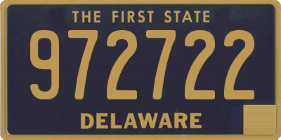 DE license plate 972722