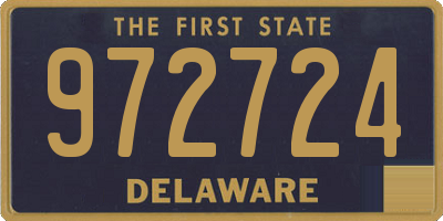 DE license plate 972724