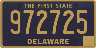 DE license plate 972725