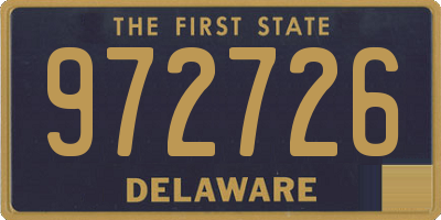 DE license plate 972726