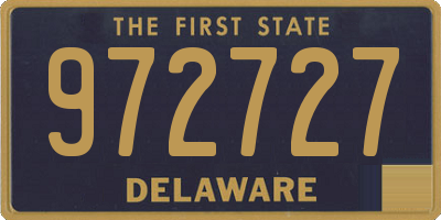 DE license plate 972727