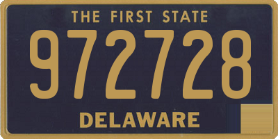 DE license plate 972728