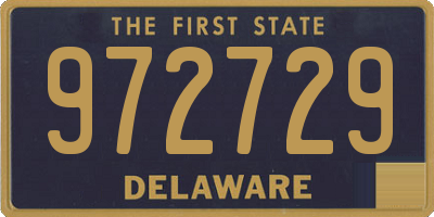 DE license plate 972729