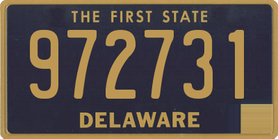 DE license plate 972731