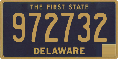 DE license plate 972732