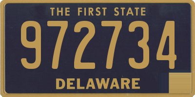 DE license plate 972734