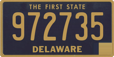 DE license plate 972735