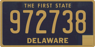 DE license plate 972738