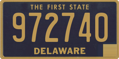 DE license plate 972740