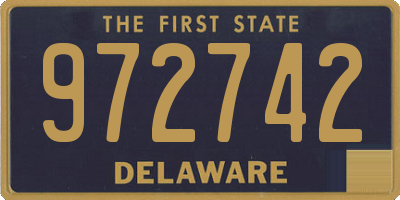 DE license plate 972742