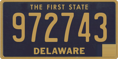 DE license plate 972743