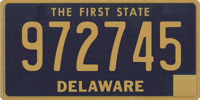 DE license plate 972745