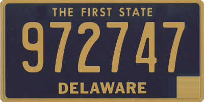 DE license plate 972747