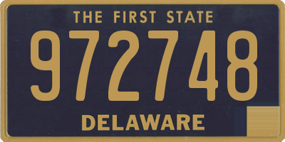 DE license plate 972748