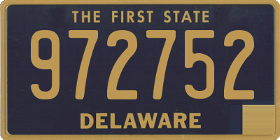 DE license plate 972752