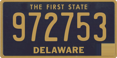 DE license plate 972753