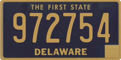 DE license plate 972754