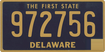 DE license plate 972756