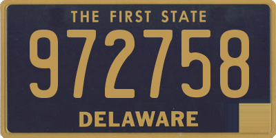 DE license plate 972758