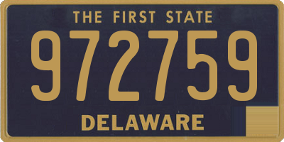 DE license plate 972759