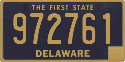 DE license plate 972761