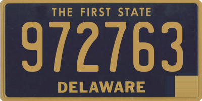 DE license plate 972763