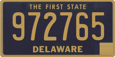 DE license plate 972765