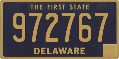 DE license plate 972767