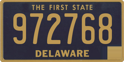 DE license plate 972768